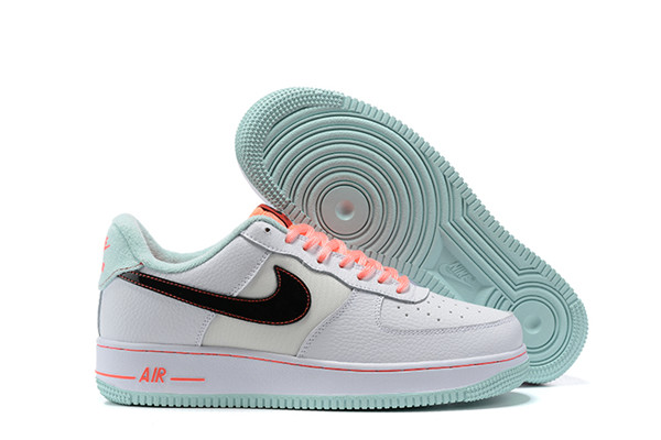 Women's Air Force 1 Low Top White/Black Shoes 086